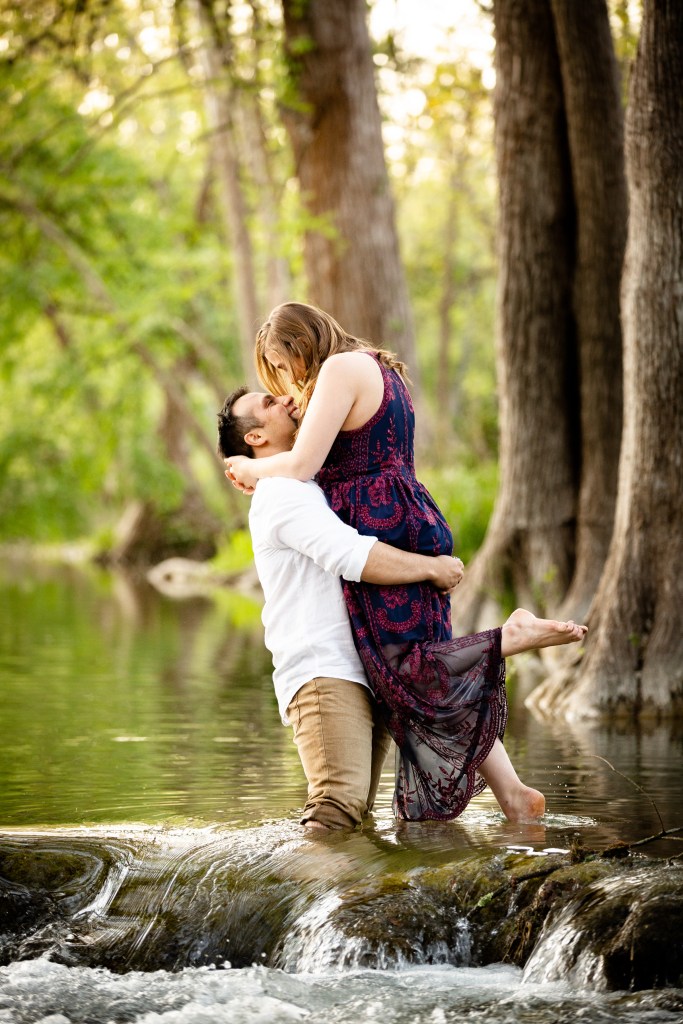 Unique Central Texas Engagement Photo by the river-6